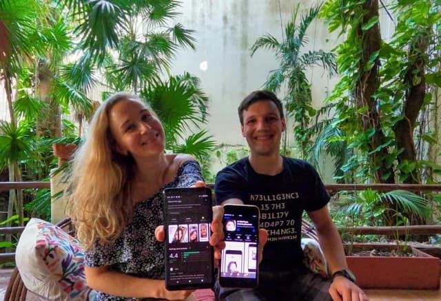 Zsolt and partner building apps